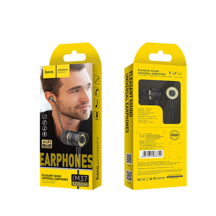 Hoco Wired earphones “M37 Pleasant sound” with microphone