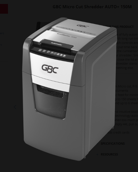 GBC Cross Cut Shredder ShredMaster X312