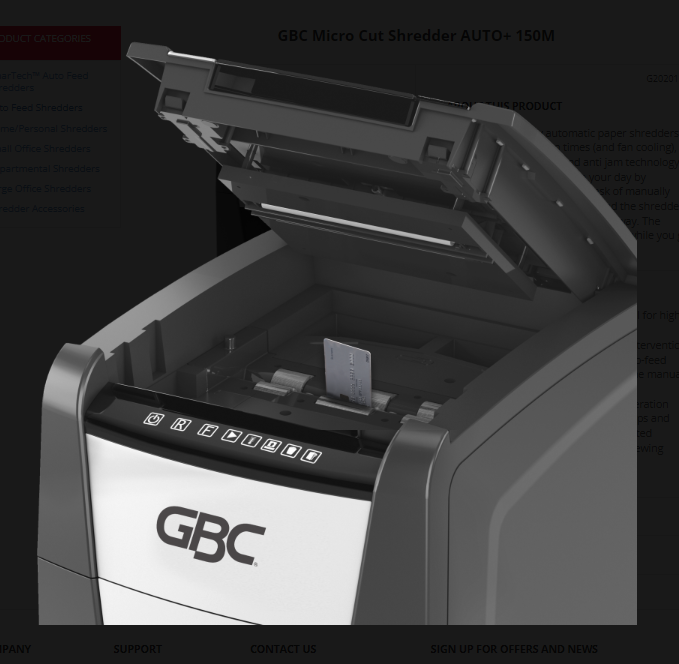 GBC Cross Cut Shredder ShredMaster X312