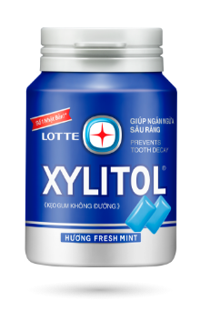 Lotte Xylito Sugar Free Gum, Fresh Mint flavor (58g)