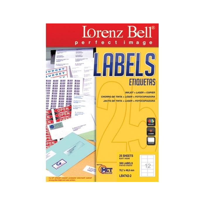 Mailing Label Lorenz Bell (12 Label) 78.7 x 46.6 mm (25 sheets)