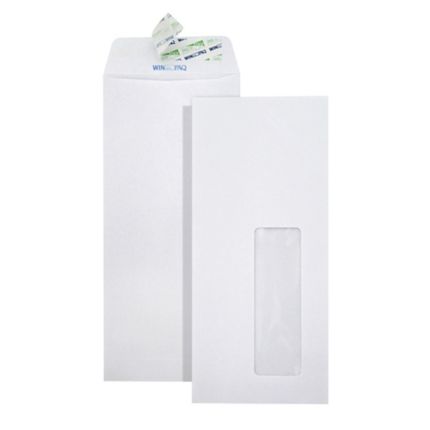[HMEPPEWQWT] WinPAQ White Window Pocket Envelopes (9x4)