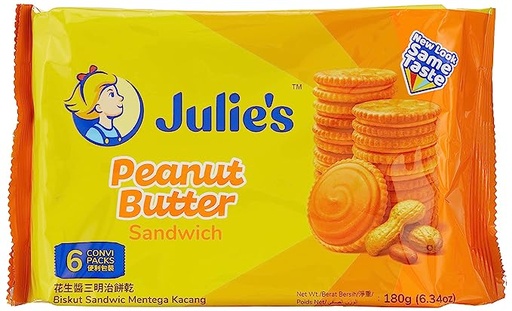 [HMPTYCKJLPBS180G] Julie's Peanut Butter Sandwich Biscuits(180g )