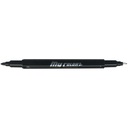 Dong-A My Color 2 Twin Type 2-side Soft Pen 0.7mm & 0.3mm (Black)