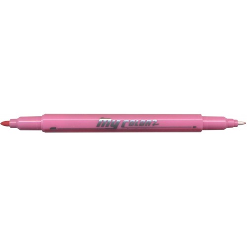 [HMWNCSPDA2T2S0.7MMPK] Dong-A My Color 2 Twin Type 2-side Soft Pen 0.7mm & 0.3mm (Coral Pink)