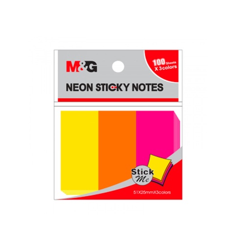 [HMBNPSNMNG3x1INC3C] M&G Sticky Note (3x1 Inc) 3 Colors