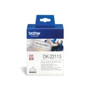 Genuine Brother DK-22113 Continuous Film Label Tape – Black on Clear, 62mm