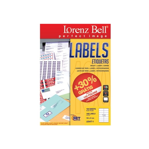 Mailing Label Lorenz Bell (14 Labels)