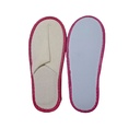 Disposable Hotel Slippers(Cream Color with Red Liner)