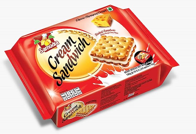 Samudra Cream Sandwich Cheese Flavoured (190G)
