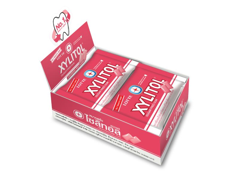 LOTTE XYLITOL GUM STRAWBERRY MINT FLAVOR(11.6g)