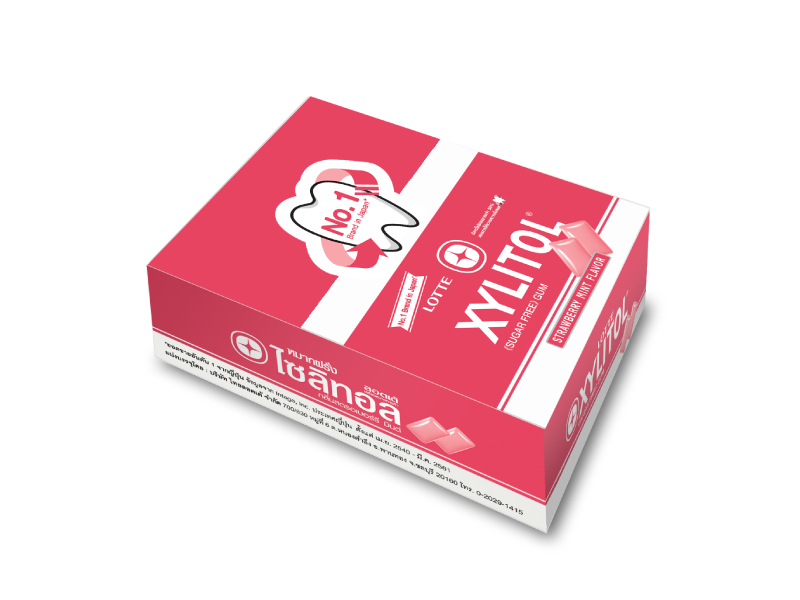 LOTTE XYLITOL GUM STRAWBERRY MINT FLAVOR(11.6g)
