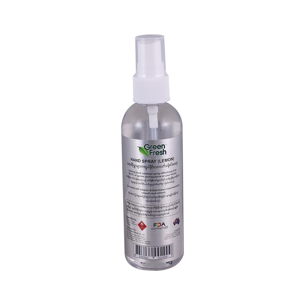Green Fresh Hand Sanitizer Spray Lemon (100ml)