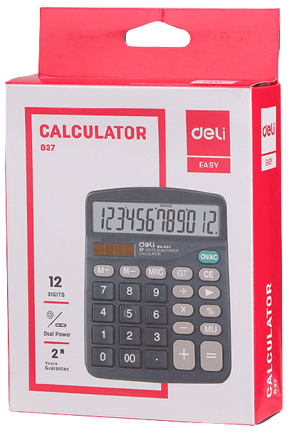 DELI 837 Classic  Desktop calculator (12 Digits)