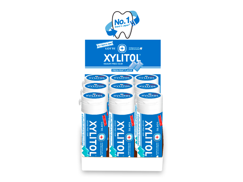[HMPHYMTLXGFM26G] LOTTE XYLITOL GUM FRESH MINT FLAVOR (26.1g)