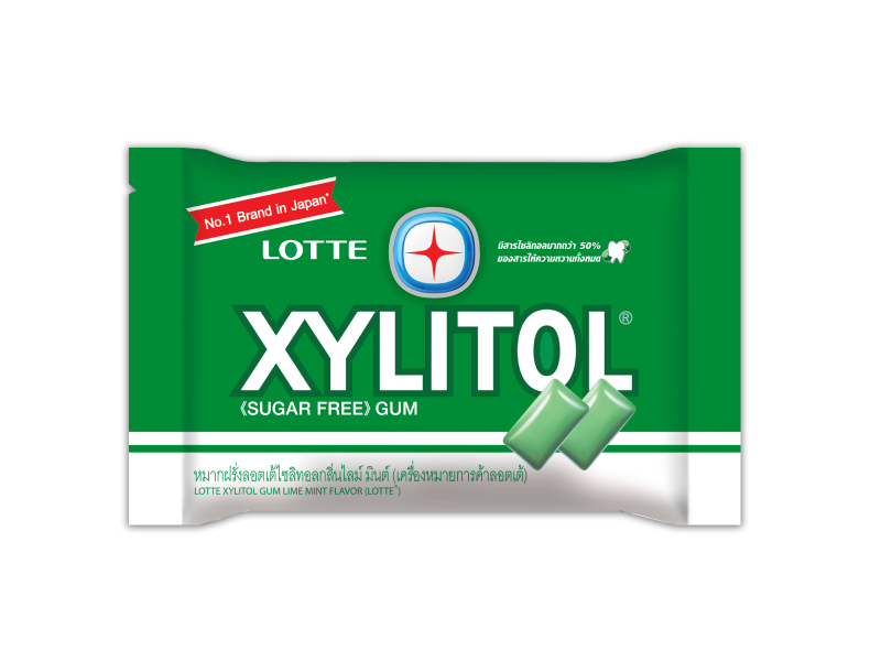 LOTTE XYLITOL GUM LIME MINT FLAVOR(11.6g)