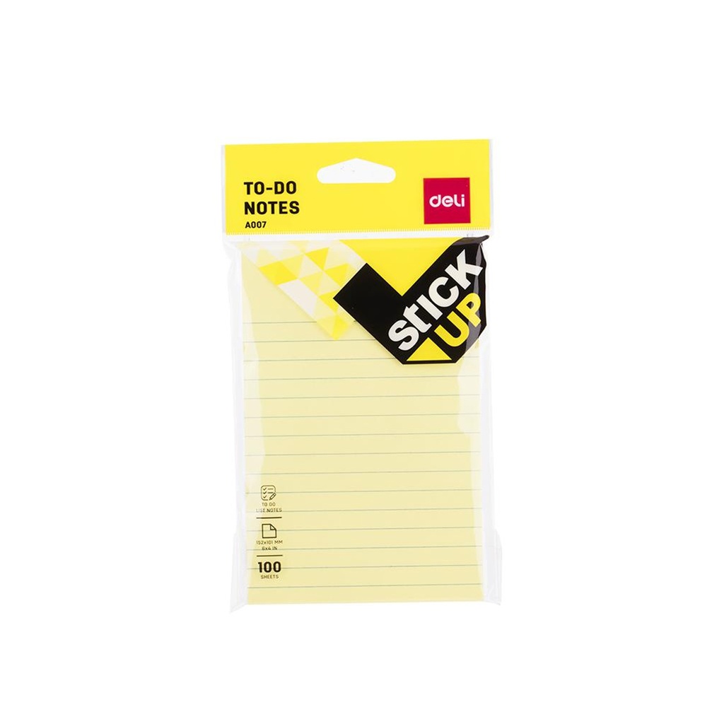 [HMBNPSNDL152x101MMEA00752] Deli To Do Note (152x101mm) EA00752