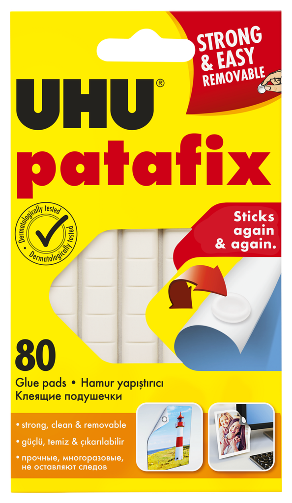 UHU PATAFIX WHITE WALLET GLUE PAD (80 PADS)