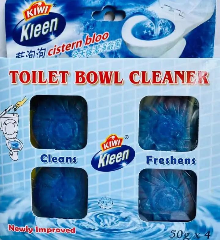 [HMHKBBKWTWC4P] Ki Wi Toilet Bowl Cleanser Blue Block (4pcs)