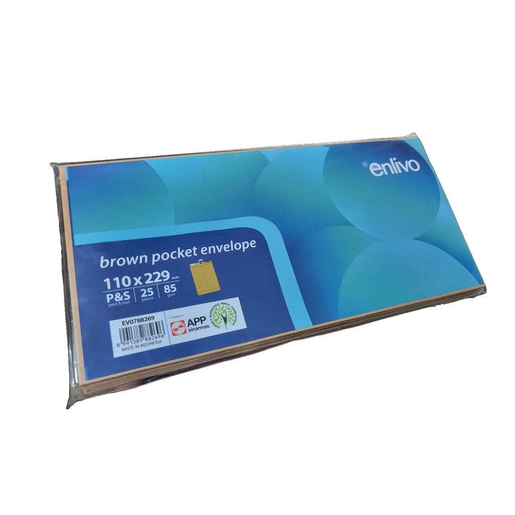 [HMENPENVENLPNS4x9INCBWN] Enlivo Peal & Seal Envelope (4x9 Inc) Brown