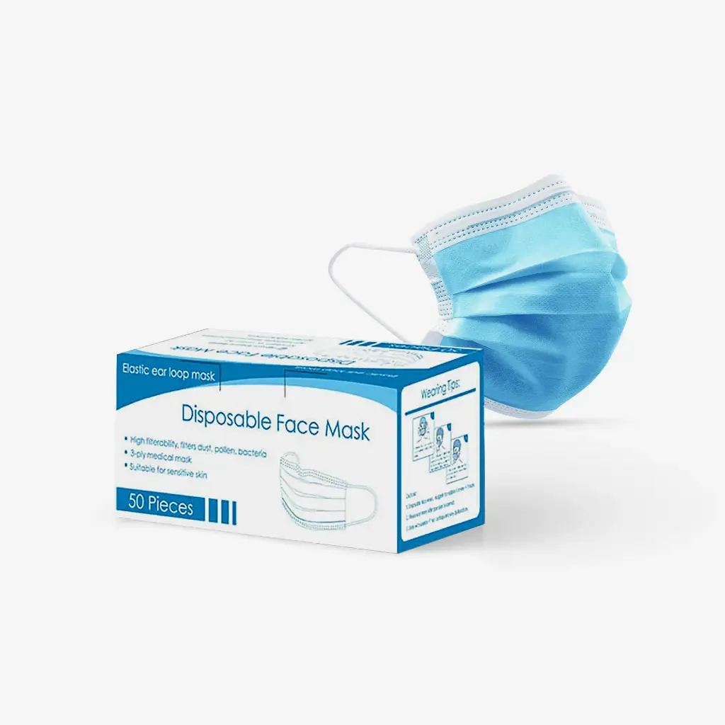 [HMSEDPFMBL] Disposable Face Mask (Blue)