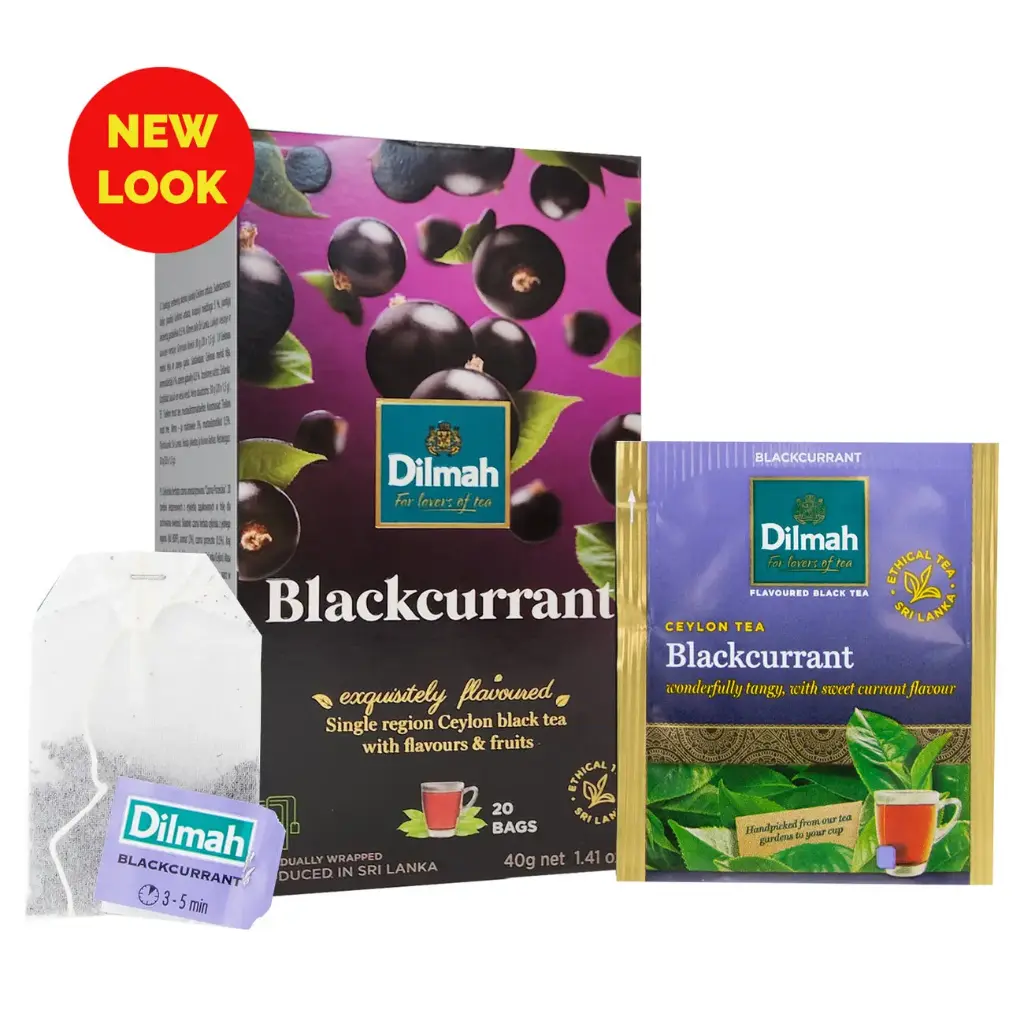 [HMPRTTADMBC40G] Dilmah Blackcurrant Black Tea 20 Enveloped Tea Bags ( 40g)