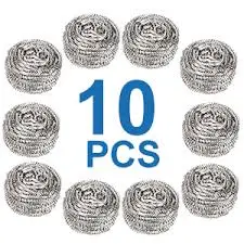 Heavy Duty Steel scrubbing sponge( 10 Pcs )