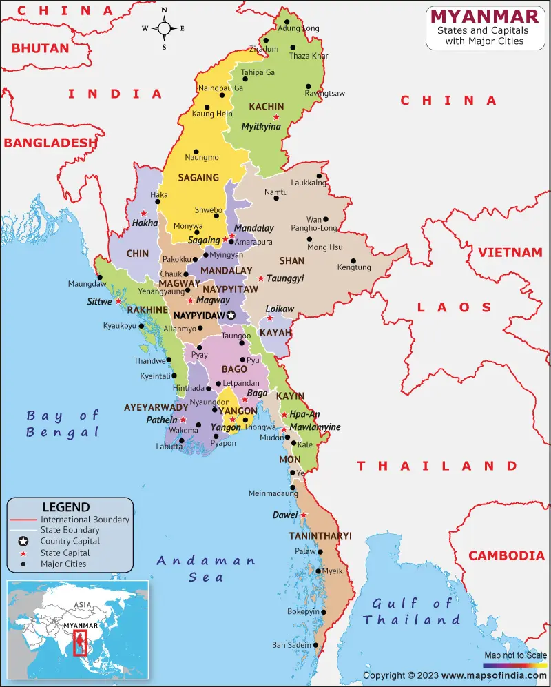 Myanmar Map