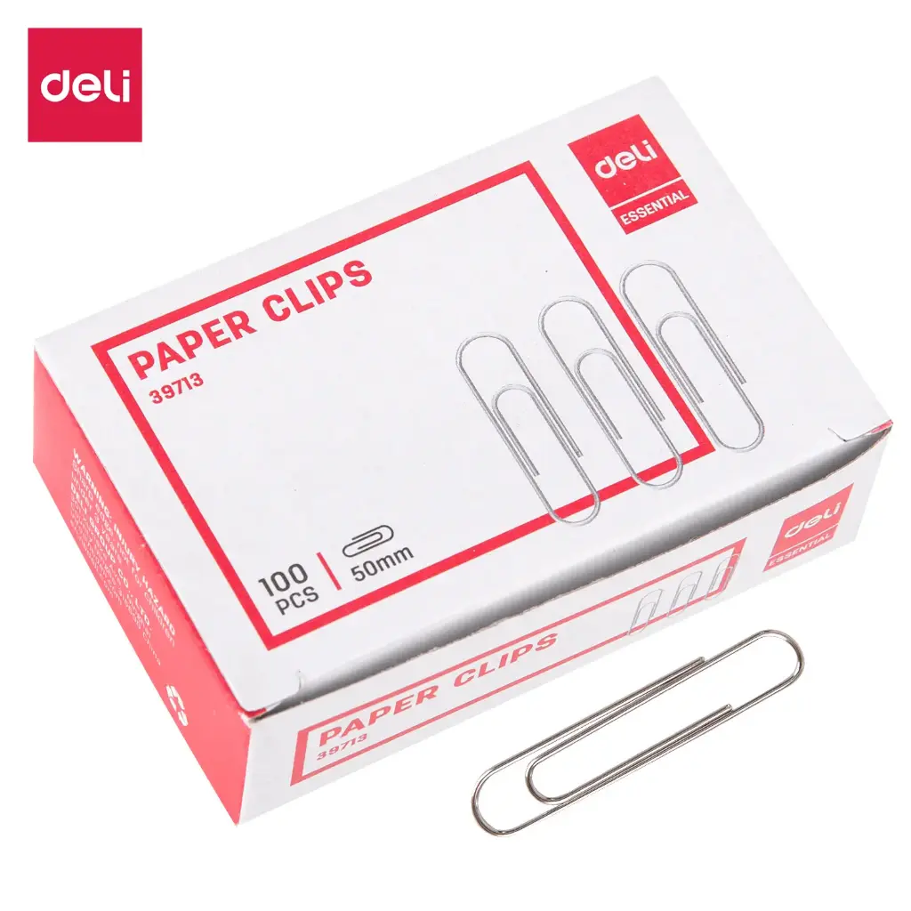 [HMDNPPCDELCL50MM] Deli Paper Clip Metal Color ( 50mm)  