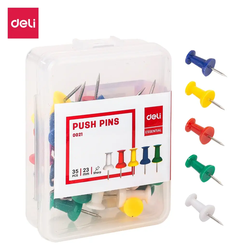 Deli Push Pin Assorted Color