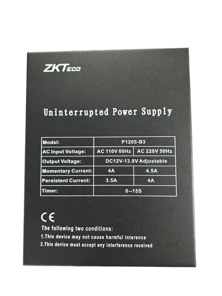 ZKTEco 12V 5A Power Supply
