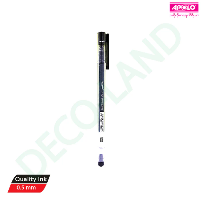APOLO Gel Pen A-101 Black x 12Pcs
