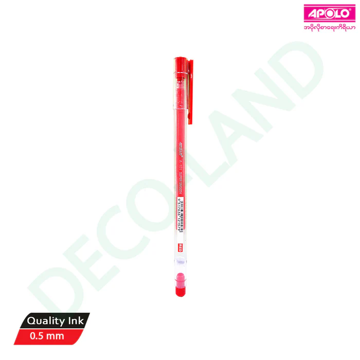 APOLO Gel Pen A-101 Black x 12Pcs