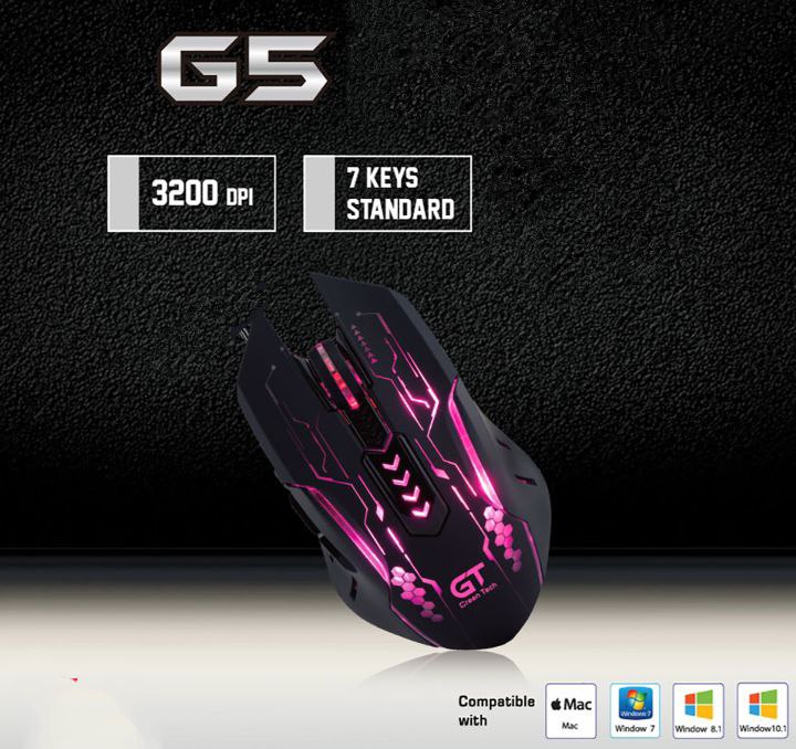 Green Technology - 7 Keys USB Gaming Mouse GTM-G5