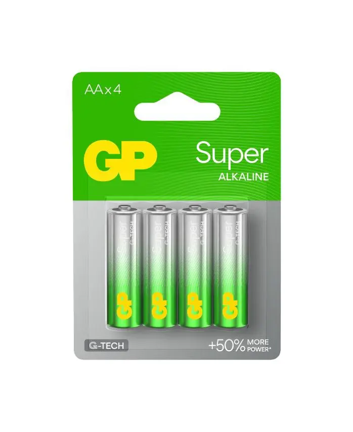 [HMOEBTGPSAKAA1.5V4PCS] GP Super Alkaline AA Battery 1.5V ( 4pcs/Packet)