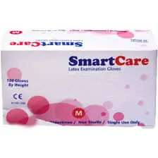 [HMHKNKASCLPEGSM] Smart Care Latex Powdered Examination Gloves (100pcs) (small)