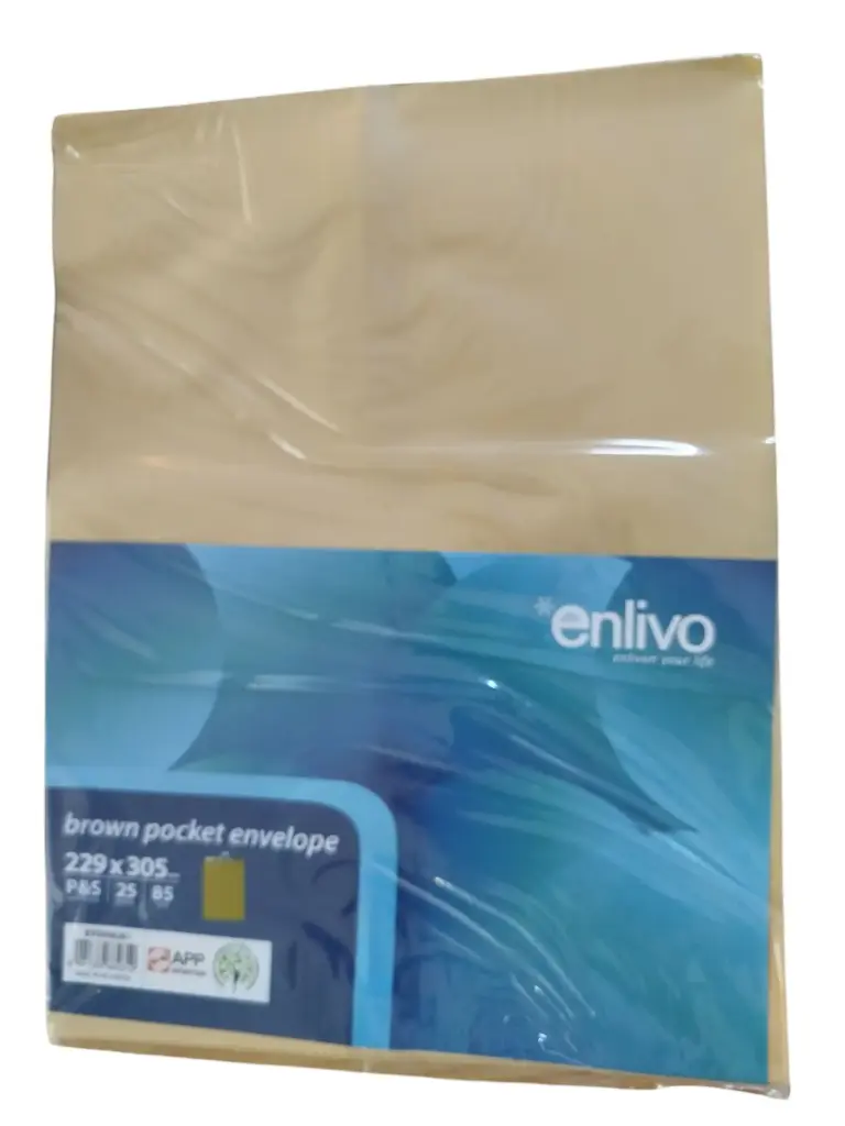 [HMENPEVEPNSA4BR] Enlivo Peal & Seal Envelope (A4) Brown