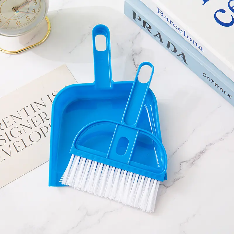 [HMFNBGDPSMBL] Mini Broom and Dustpan  Set (Blue)