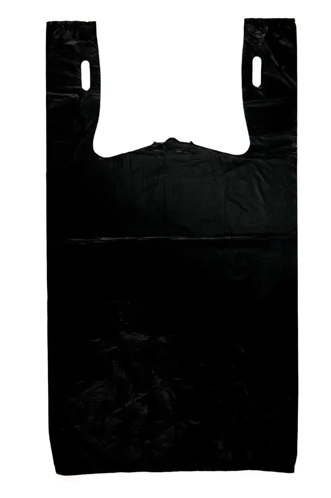 Plastic Bag (6" x 14") Black with handle