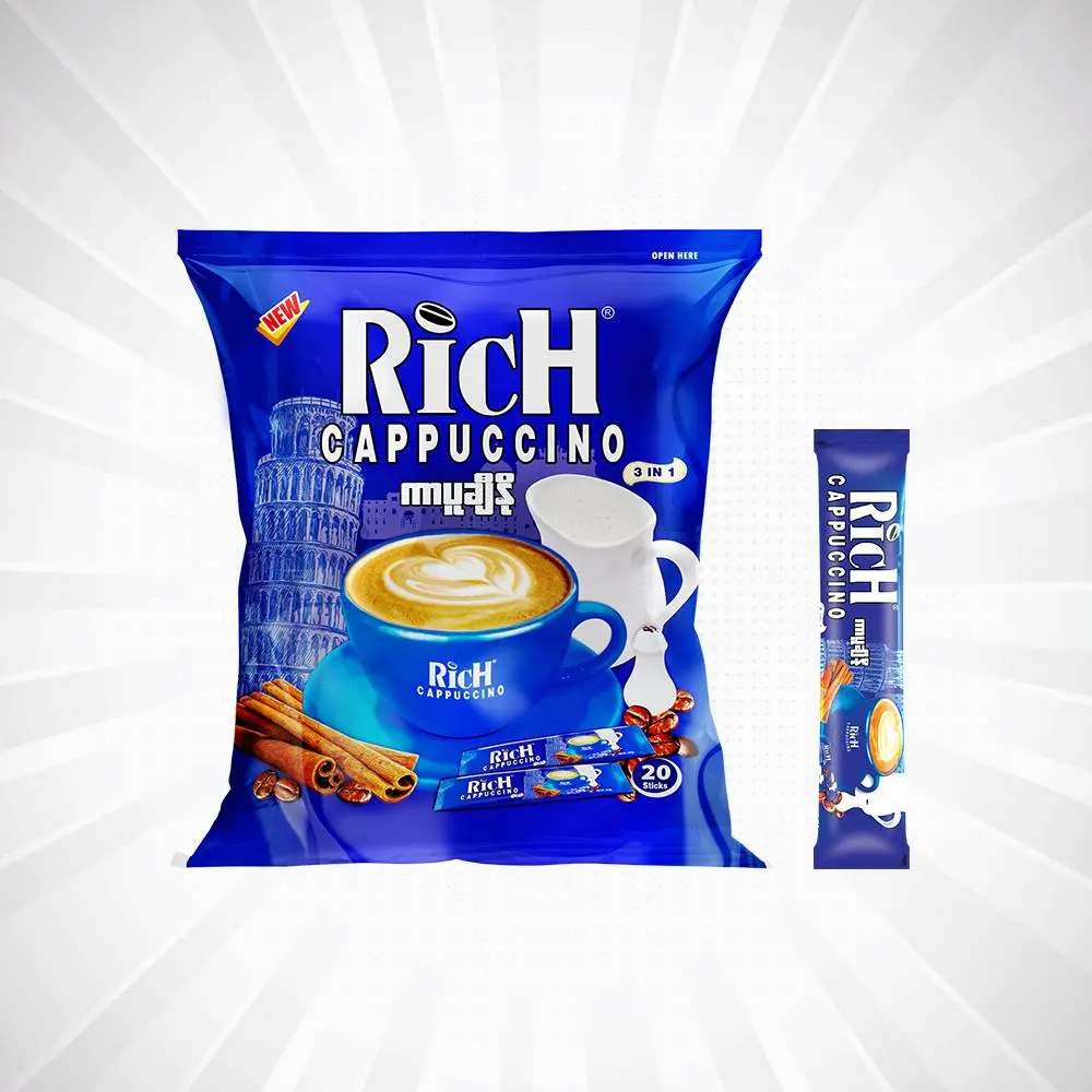 [HMPPRC3IN1ICM378G] Rich 3 in 1 Cappuccino Instant Coffee Mix (378G) 20 Sachets