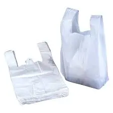 Plastic Bag (9" x 18") White with handle (50 Pcs)