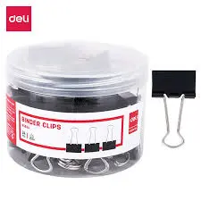 [HMDNPADLBC32MMBK] Deli Binder Clip (32mm) Black 
