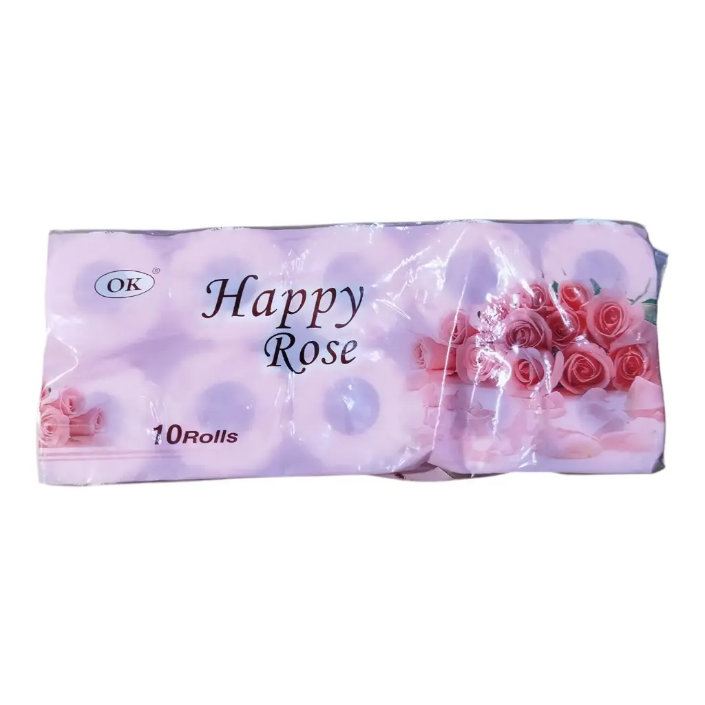 [HMHKNKAHRTRWC3PLY] OK Happy Rose Tissue Roll With Core 3Ply (10 Rolls)