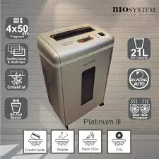 [HMOEAPSBSPTMIII] BIOSYSTEM - PAPER SHREDDER Platinum III