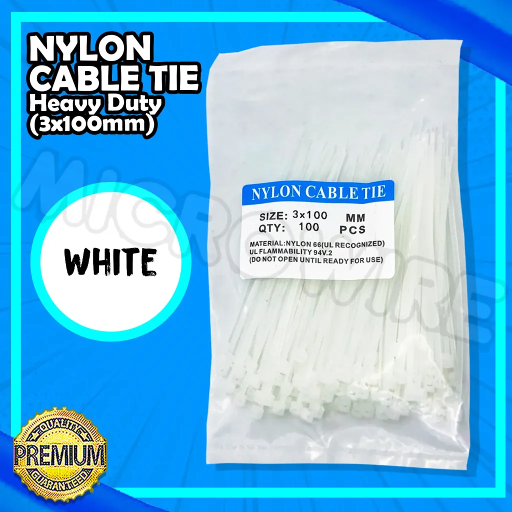 Cable Tie (3x100 mm, 100 pcs, White)
