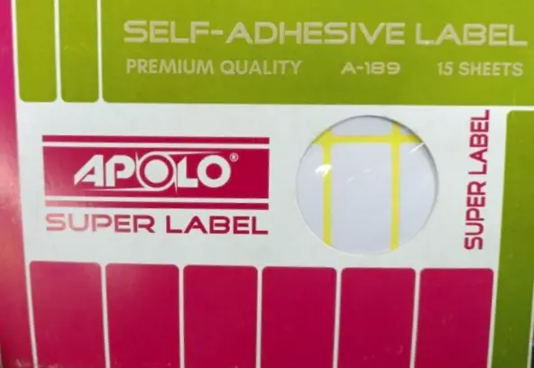 Apolo Junk Label  (A3)