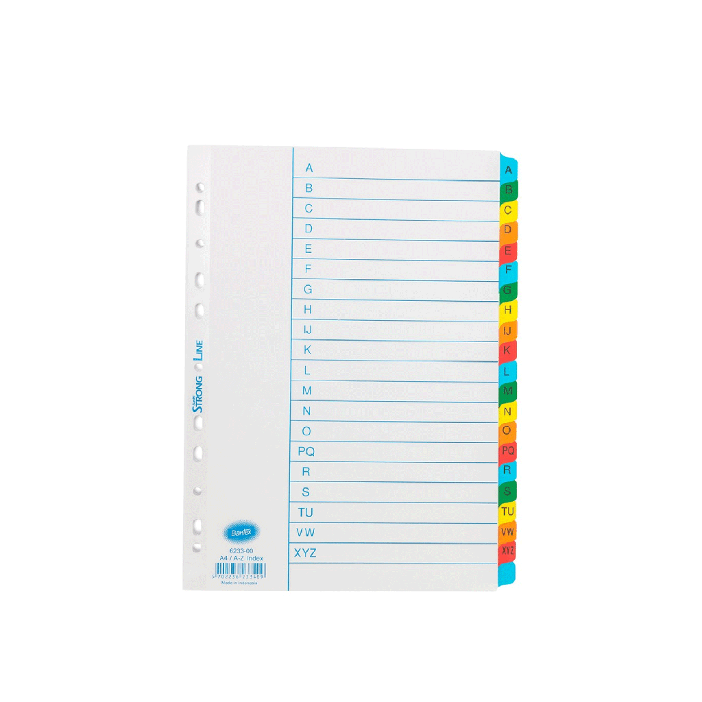 Bantex A4 Size (21 Pages, A to Z Index) Dividers 6233