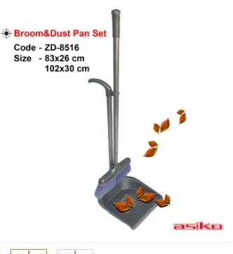 [HMBWDPASK-ZD8561] Asiko - Dustpan with Long Handle(ZD-8561)
