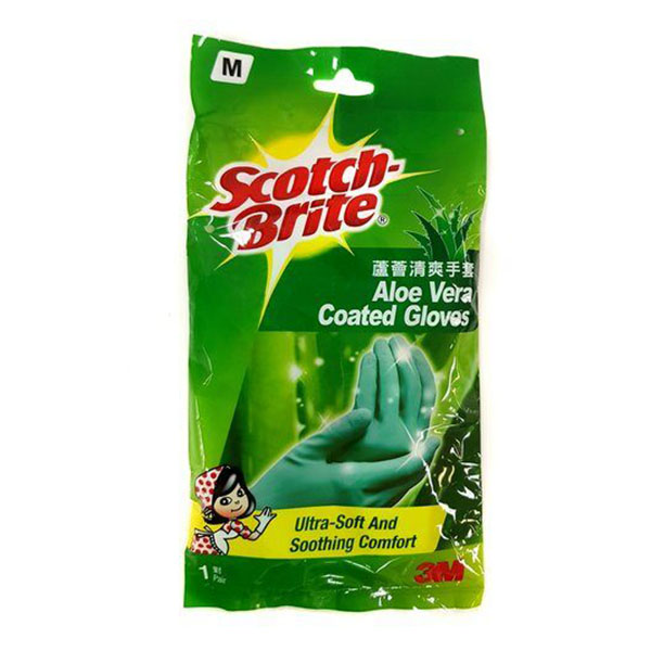 [HMGL3M-214101440020] 3M Scotch Brite Aloe Vera Glove 12" Gold(M)