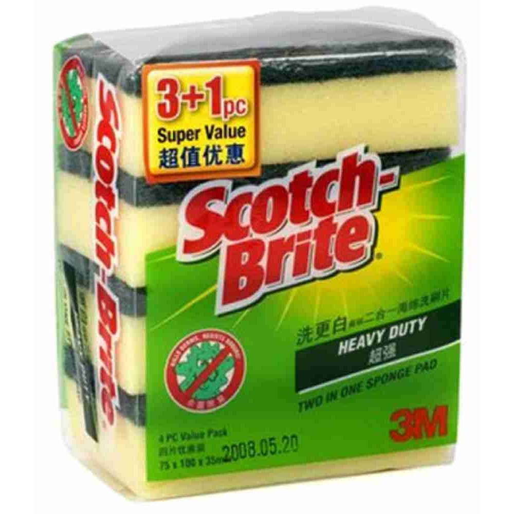[HMOKA3M-GDSS4's] 3M Scotch Brite General Duty Scrub Sponge 4's